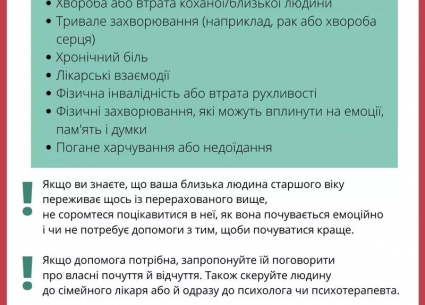 Ментальне здоров’я та вікові зміни. Як турбуватися про старших близьких